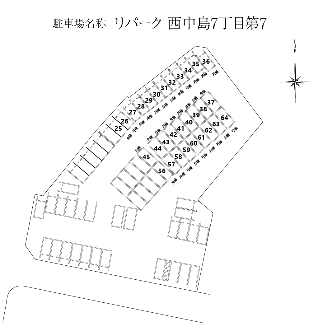 西中島7丁目第7の駐車配置図
