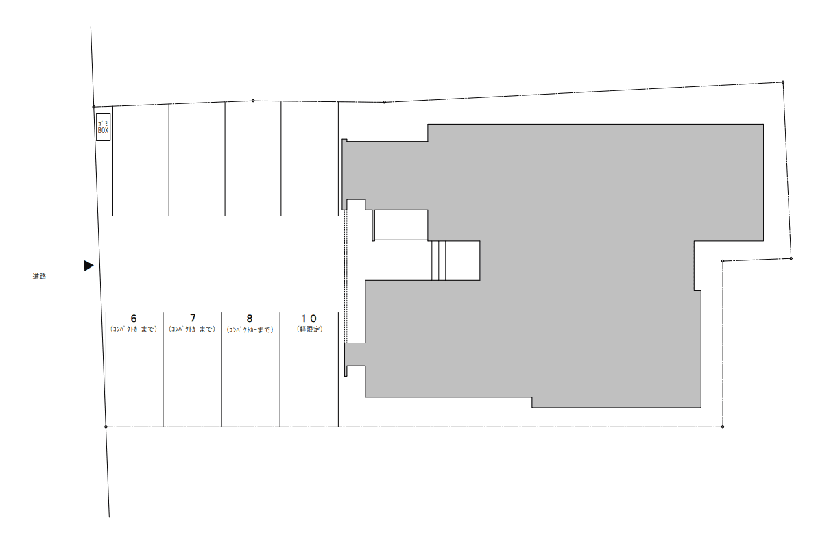インテグラル尾張町月極駐車場の駐車配置図