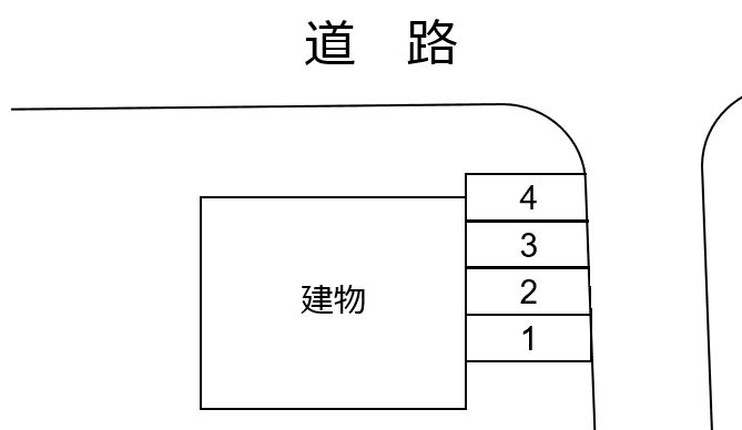 中畑駐車場の駐車配置図