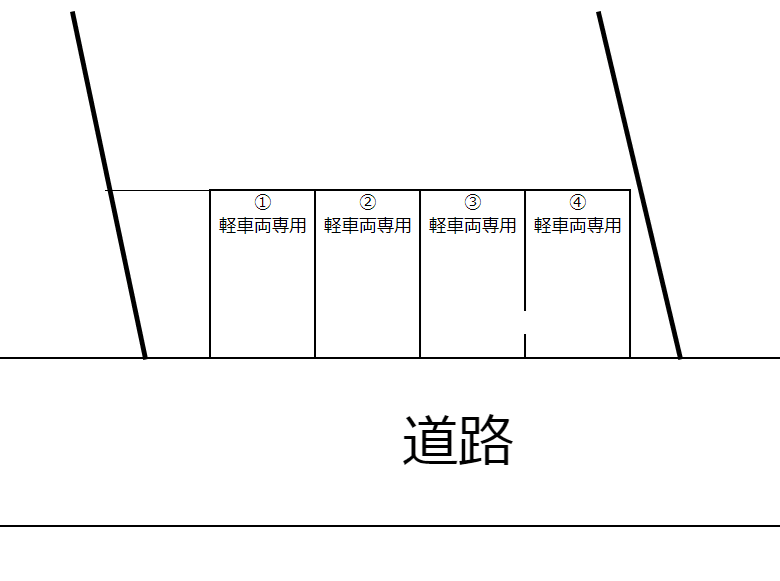 二本木2丁目パーキングの駐車配置図