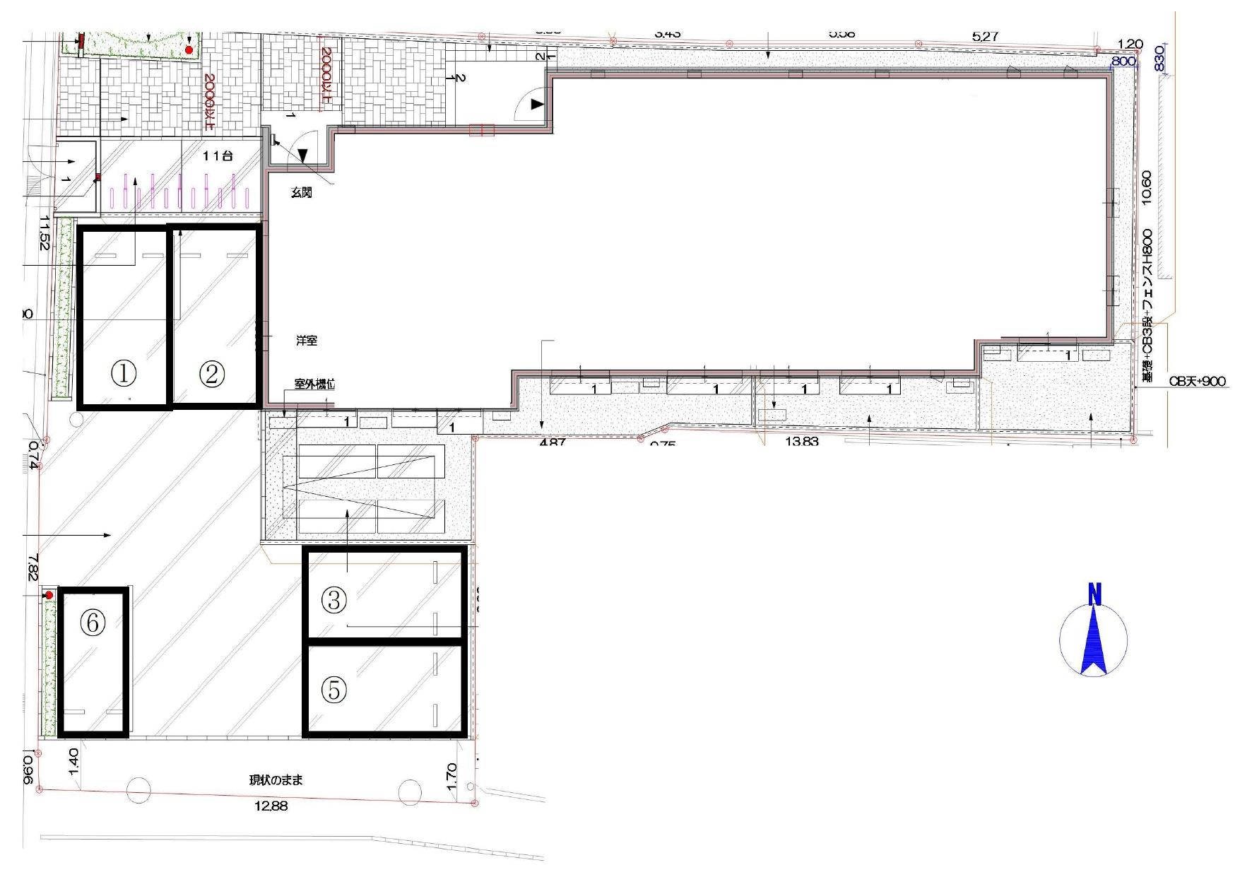 プレゾンジールの駐車配置図
