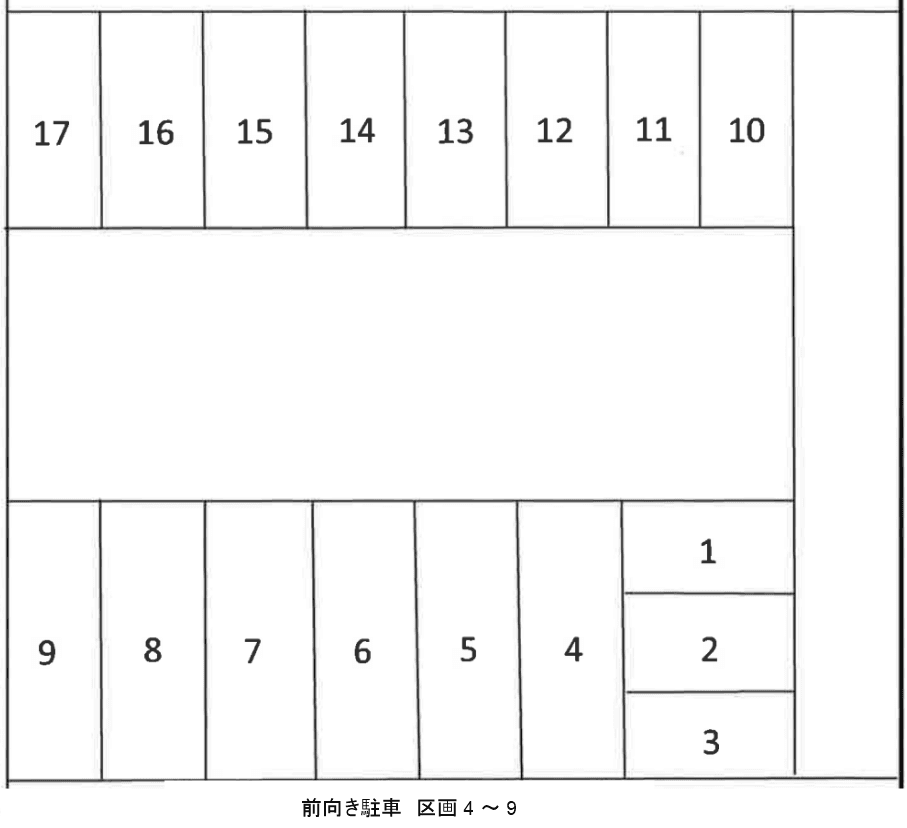 台駐車場の駐車配置図