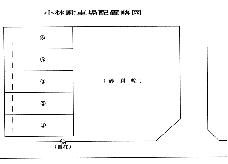 小林駐車場の駐車配置図