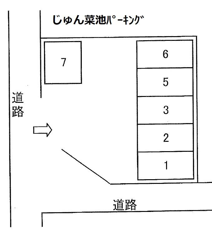 じゅん菜池パーキングの駐車配置図