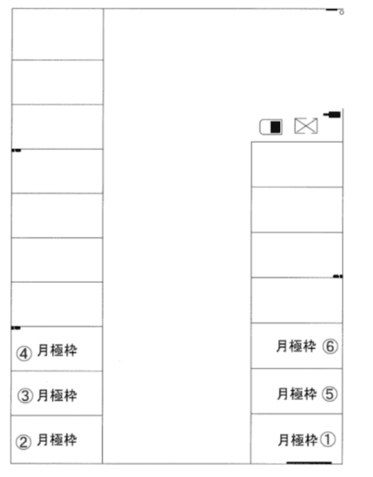 橿原神宮駅前第6の駐車配置図