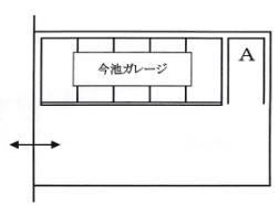 今池ガレージ駐車場の駐車配置図