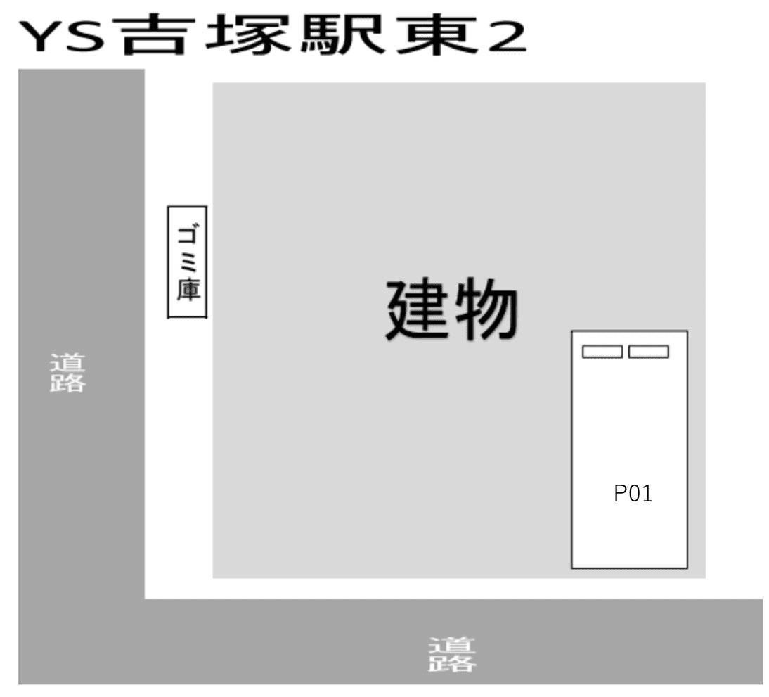 YS吉塚駅東2の駐車配置図