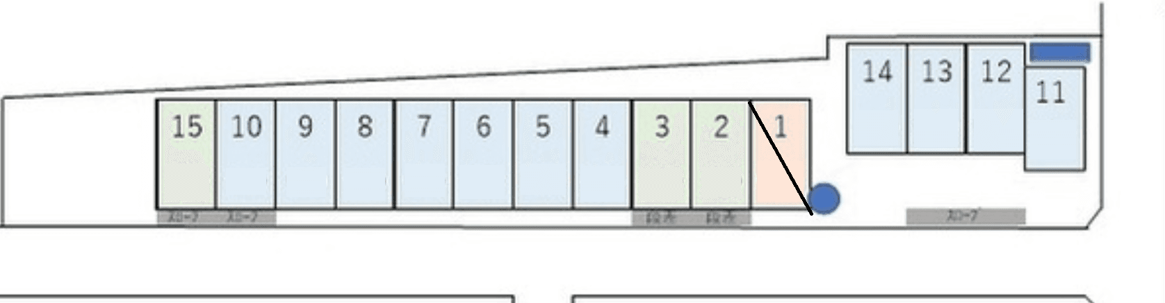 栄町一丁目パーキングの駐車配置図