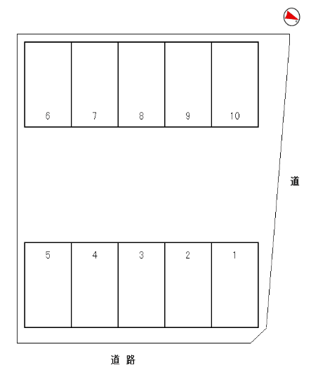 ALOHA PARKING都賀若松町の駐車配置図