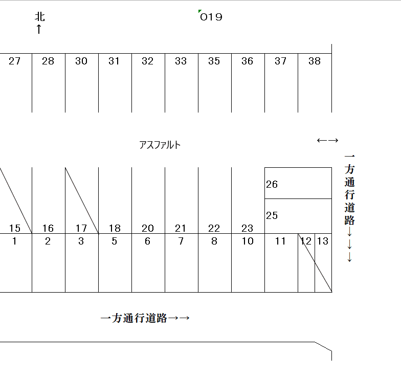 岩倉-19の駐車配置図