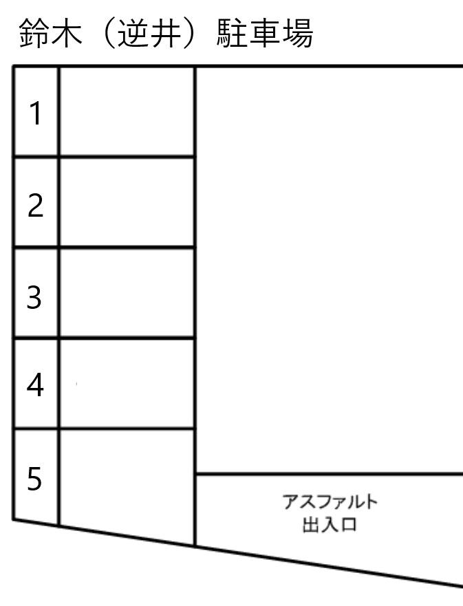鈴木(逆井)駐車場の駐車配置図
