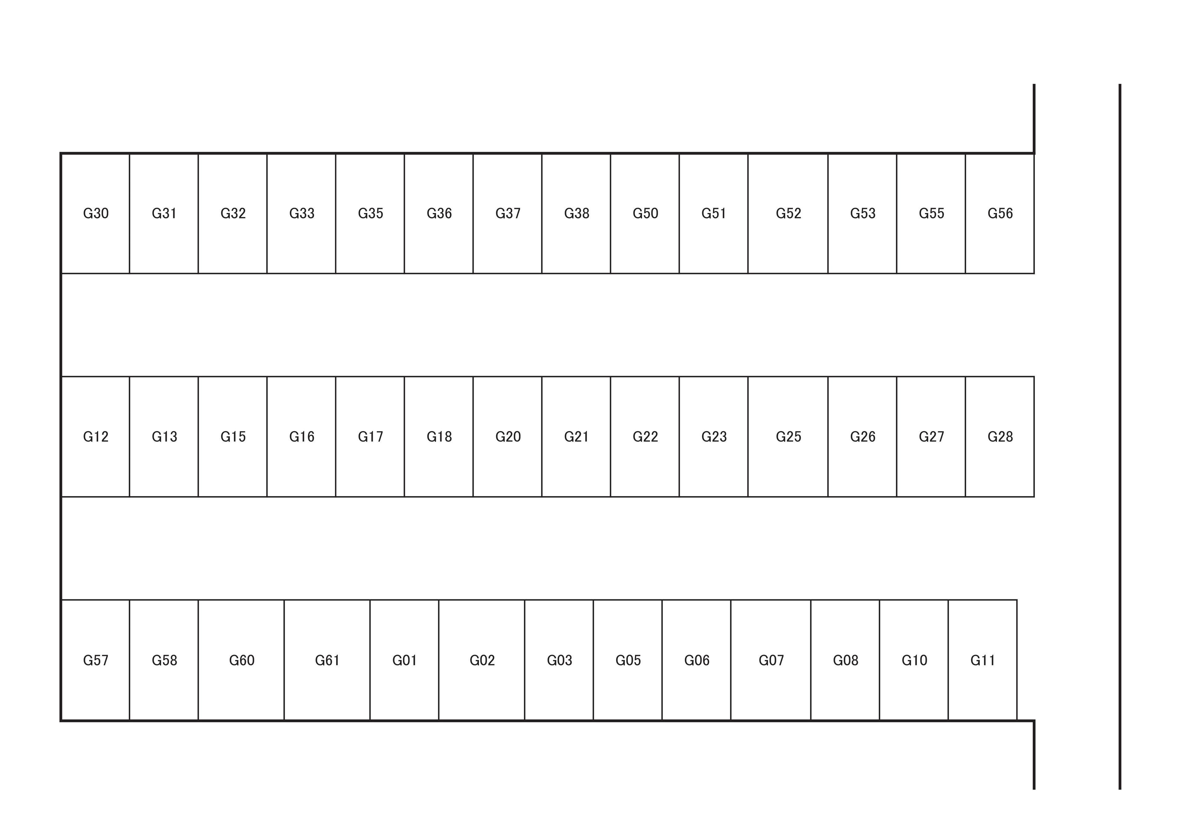 EHP相生町パーキングの駐車配置図
