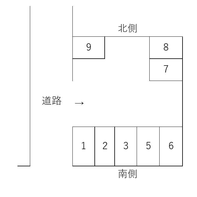 おおたかの森北5481551駐車場の駐車配置図