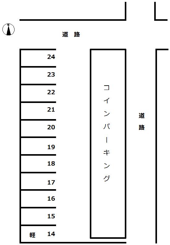 475東中島町駐車場の駐車配置図