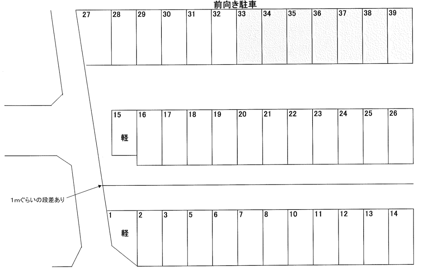 関根駐車場の駐車配置図