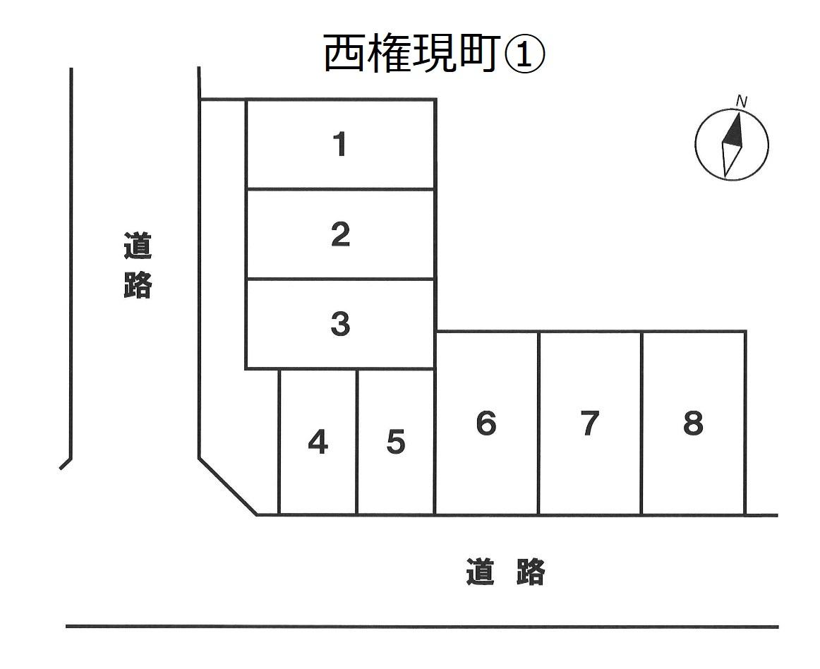 西権現町①の駐車配置図