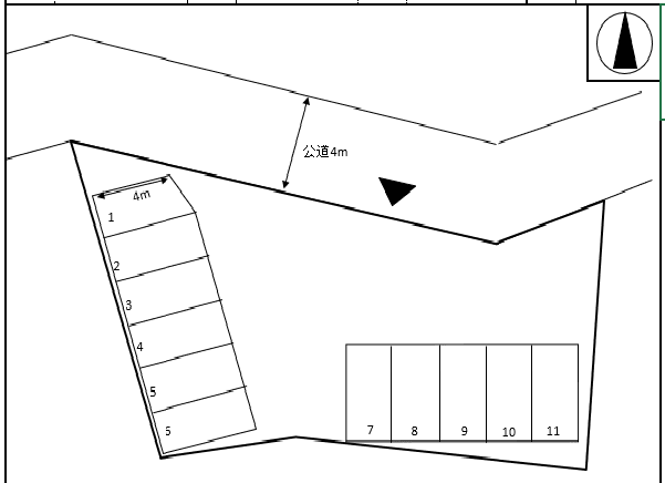 長後井上第2パーキングの駐車配置図