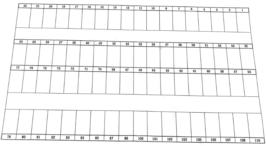 新井町251駐車場の駐車配置図