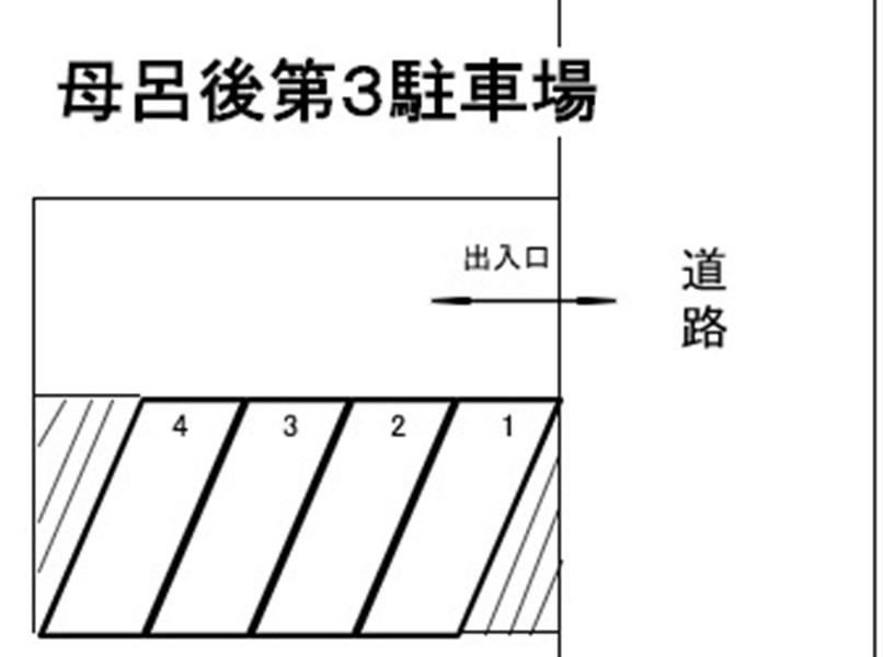 母呂後第3駐車場の駐車配置図
