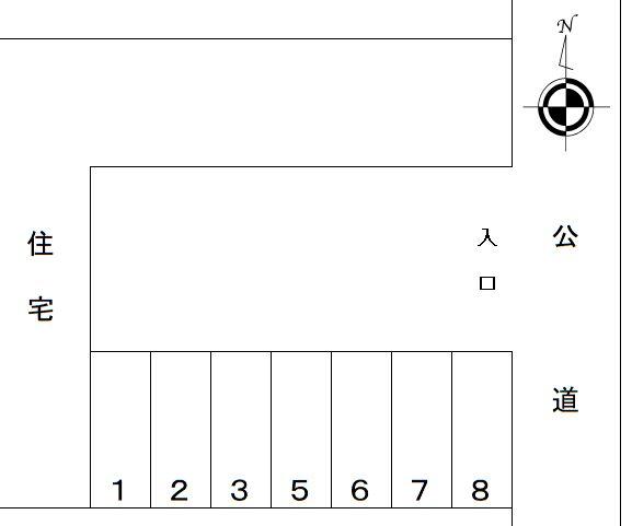 つるの駐車場の駐車配置図