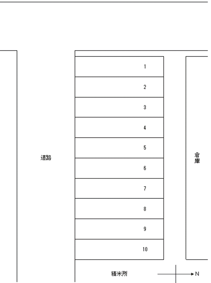 JA半田板山第一駐車場の駐車配置図