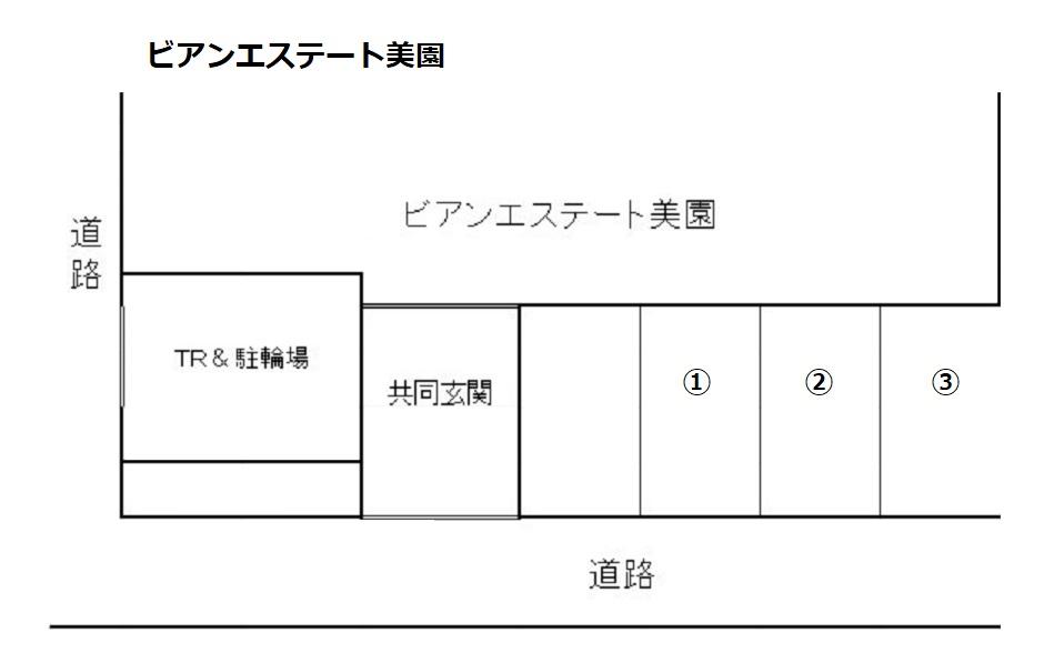ビアンエステート美園の駐車配置図