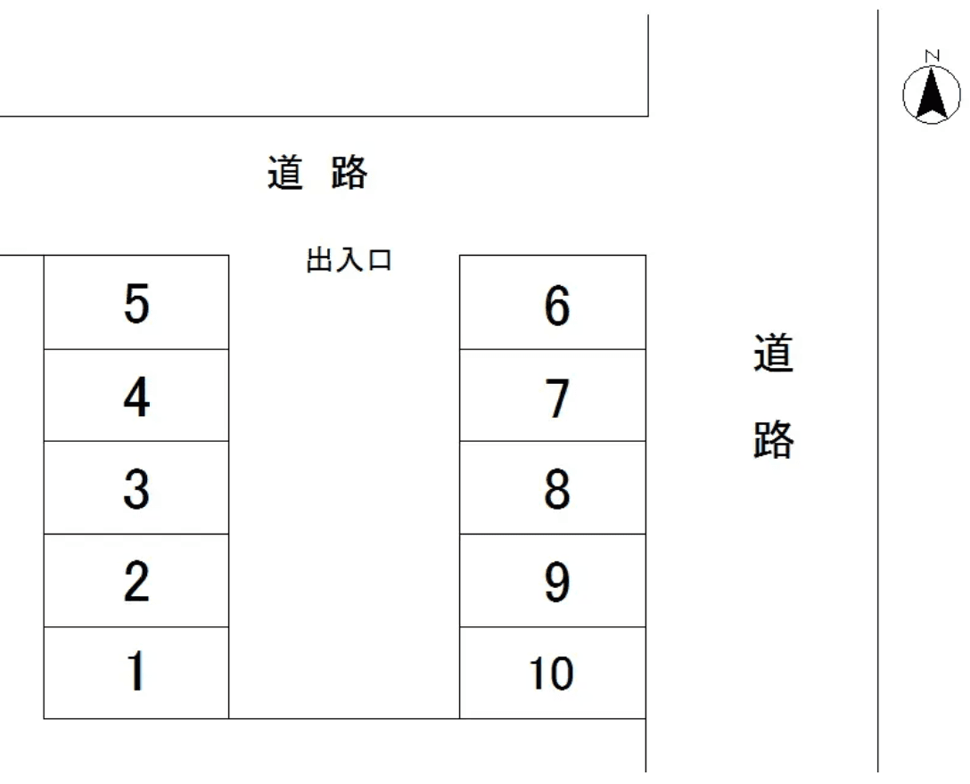 小林第1パーキングの駐車配置図