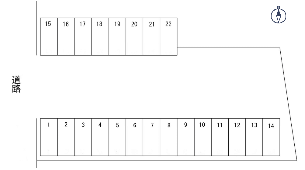 串崎南町ハーモニーパーキングの駐車配置図
