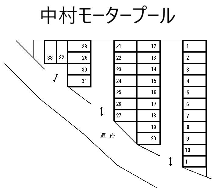 中村モータープールの駐車配置図