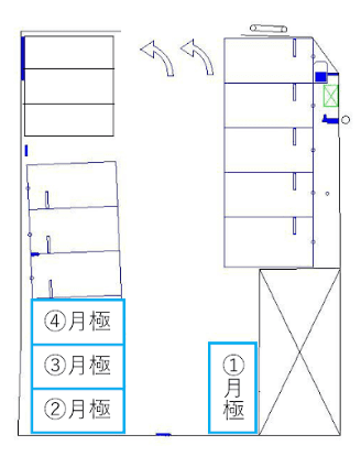 岐阜加納水野町第1の駐車配置図