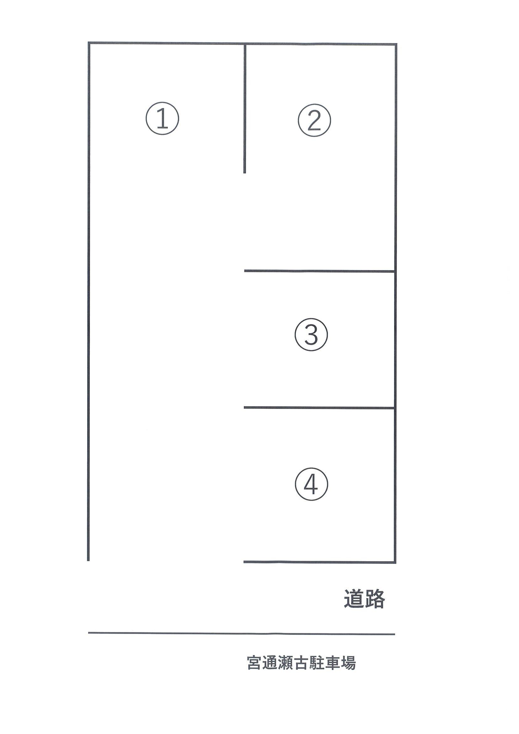 宮通瀬古駐車場の駐車配置図