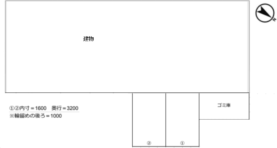 REBANGA難波南の駐車配置図