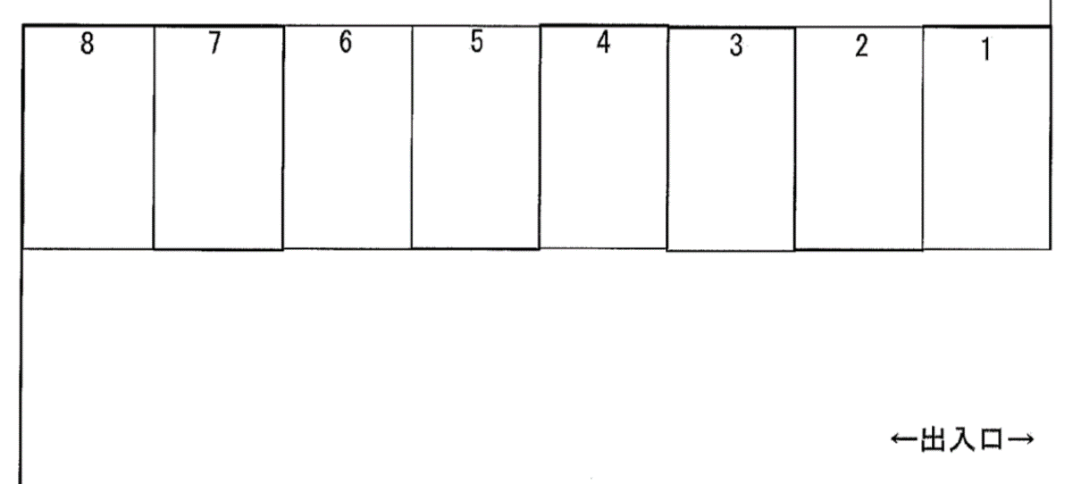磯崎駐車場の駐車配置図