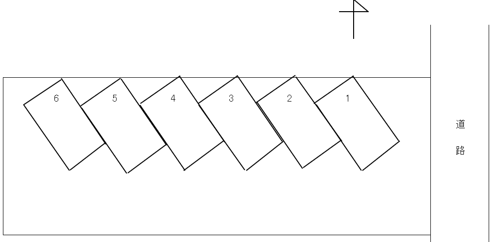杉田様第二月極駐車場の駐車配置図