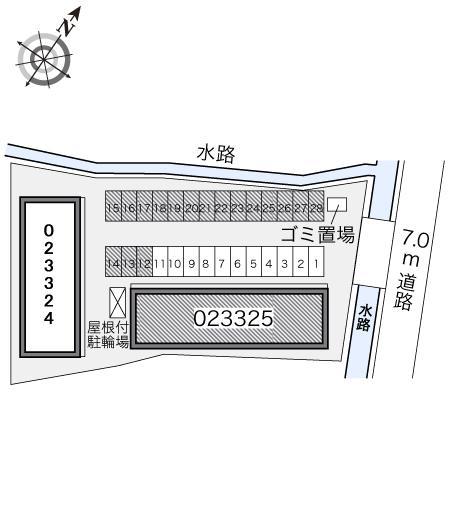 ヤマタケB(23325)の駐車配置図
