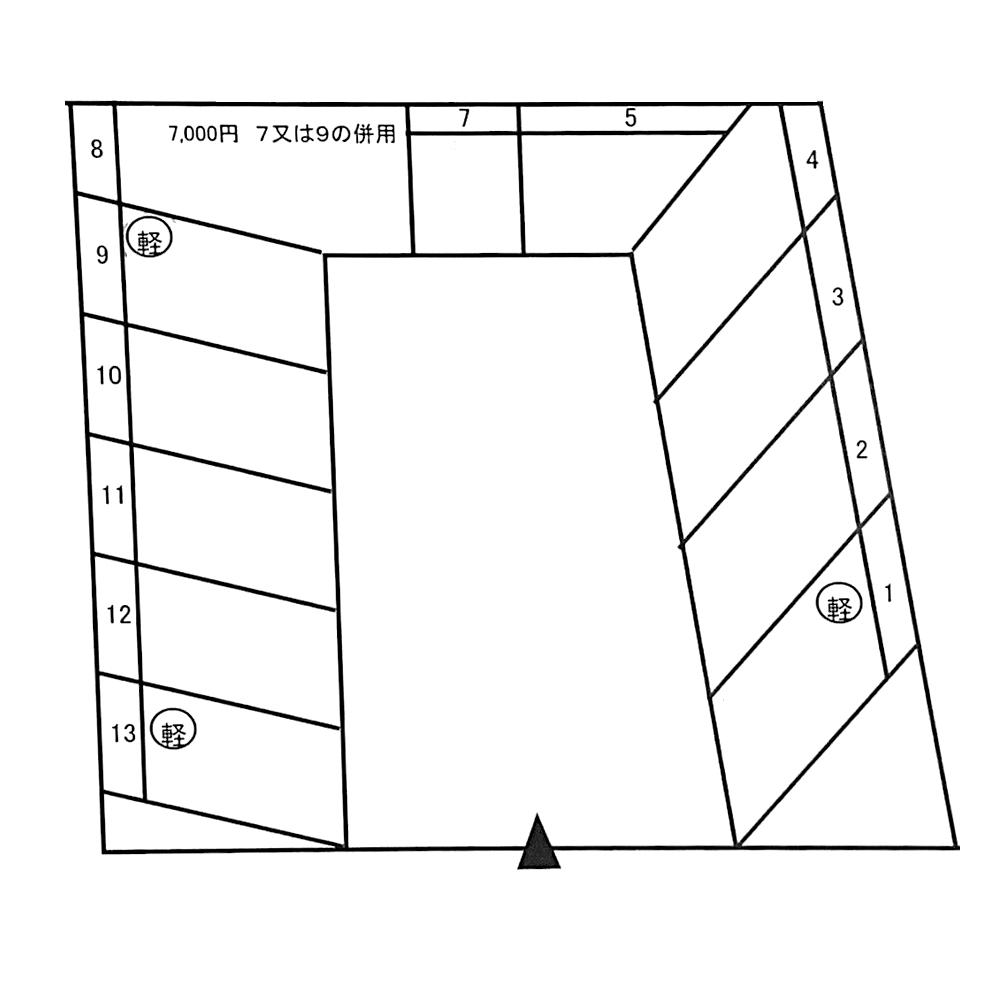保田4・1Pの駐車配置図