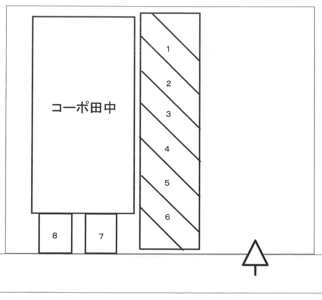 田中膝折駐車場の駐車配置図