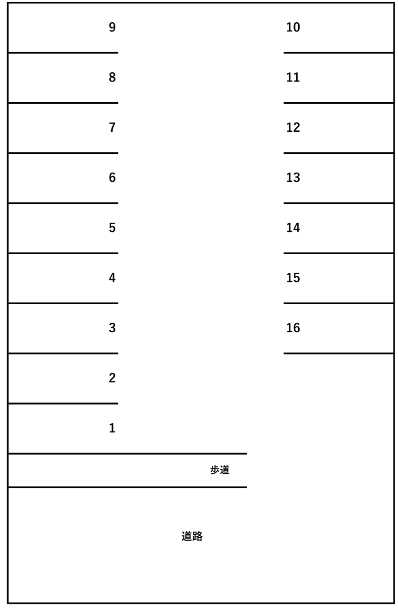泉玉露駐車場の駐車配置図