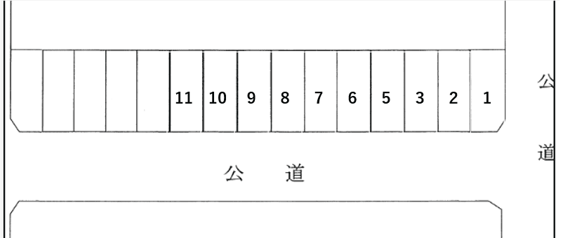 加藤駐車場(氷川町141)の駐車配置図