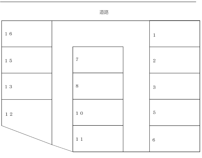 古家駐車場の駐車配置図