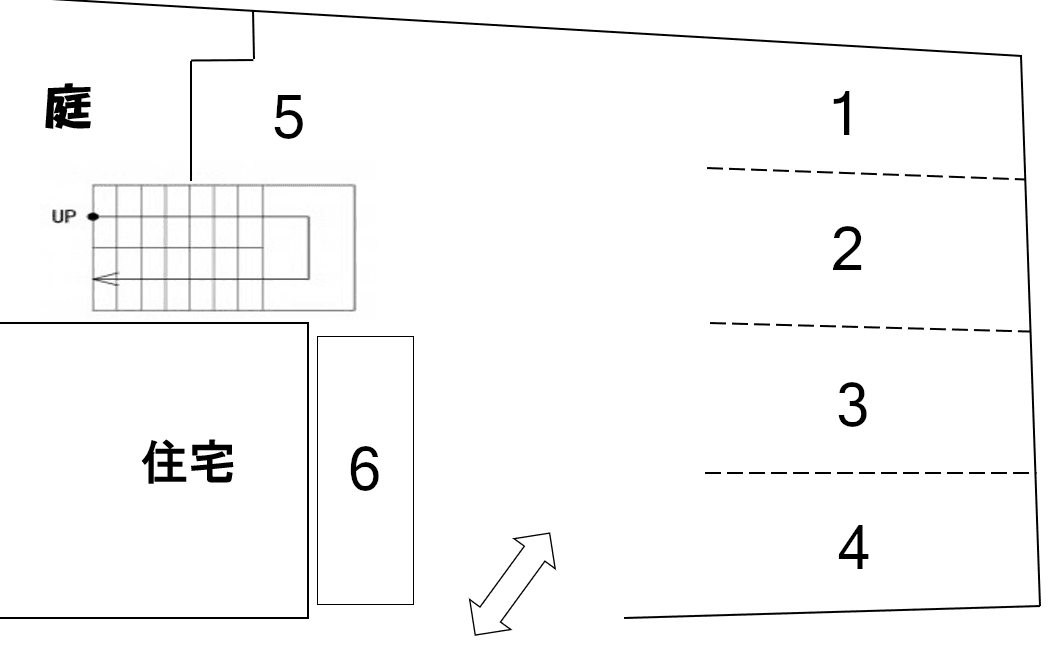 H氏当山1丁目駐車場の駐車配置図