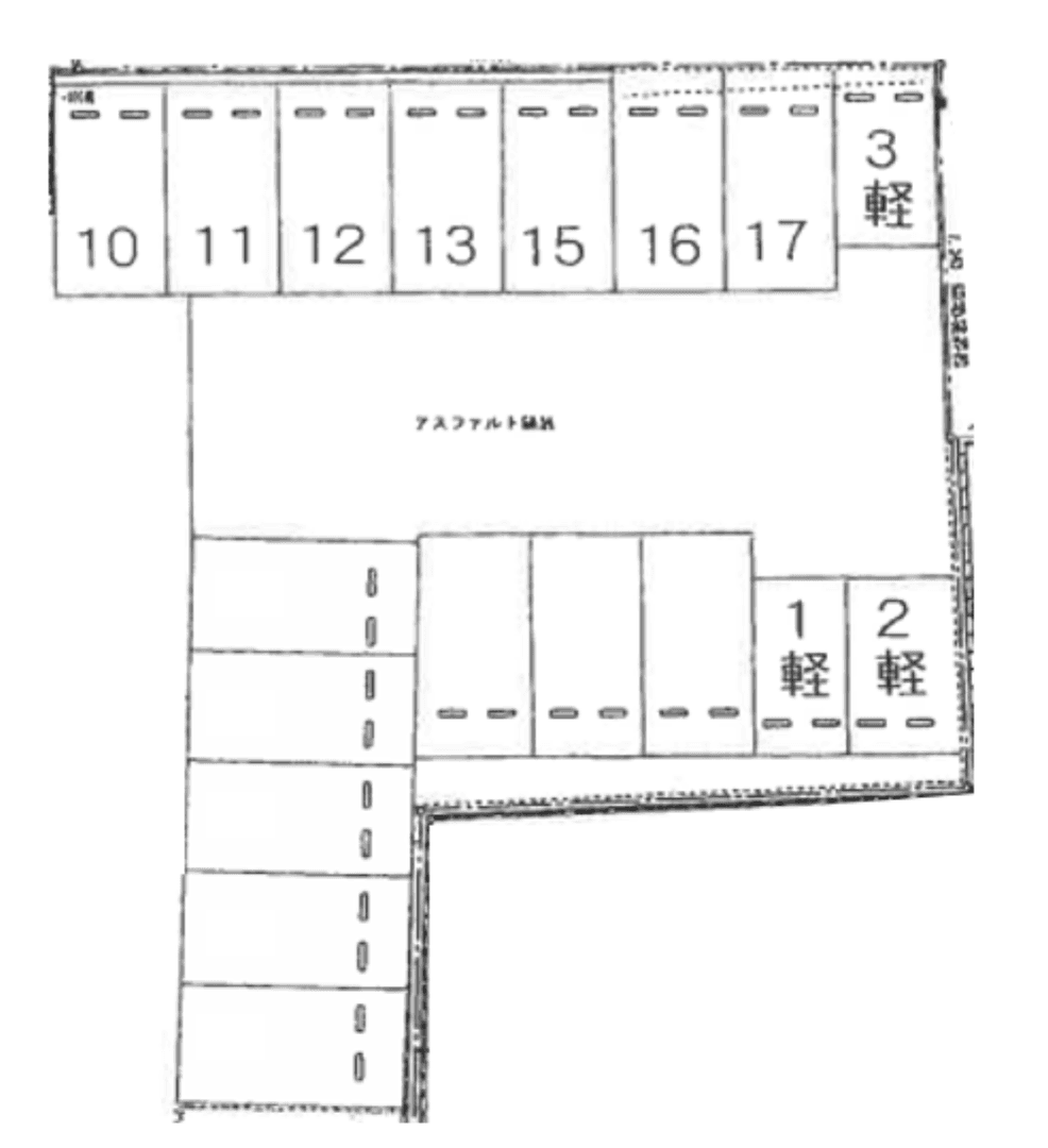 立田駐車場の駐車配置図
