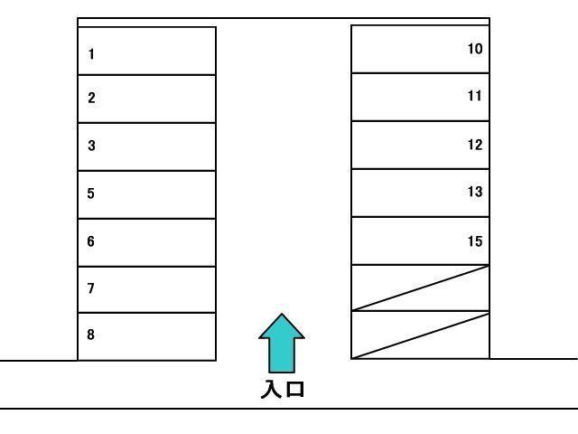 H・T駐車場の駐車配置図