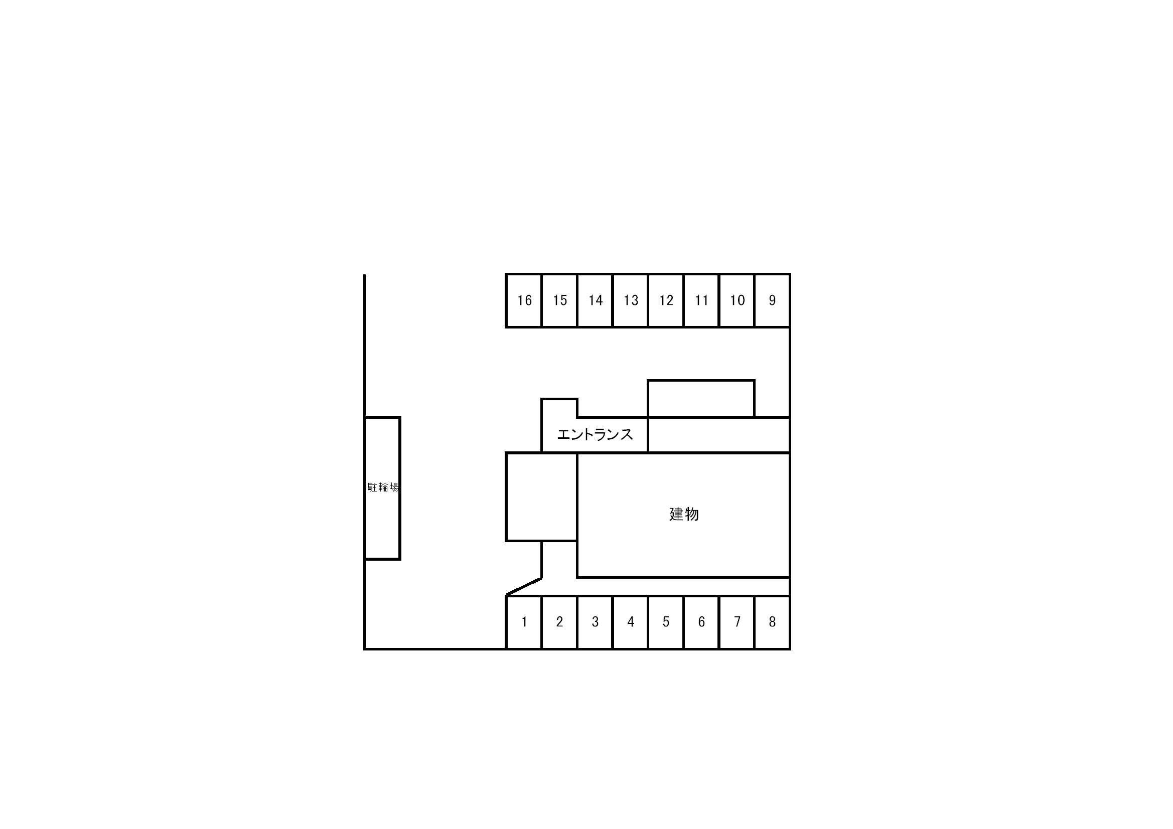 ビオラ・モエ湘南平駐車場の駐車配置図