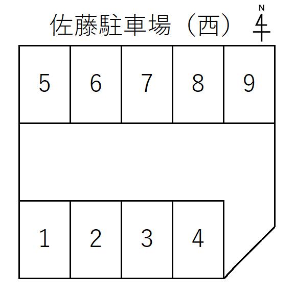 佐藤駐車場(西)の駐車配置図