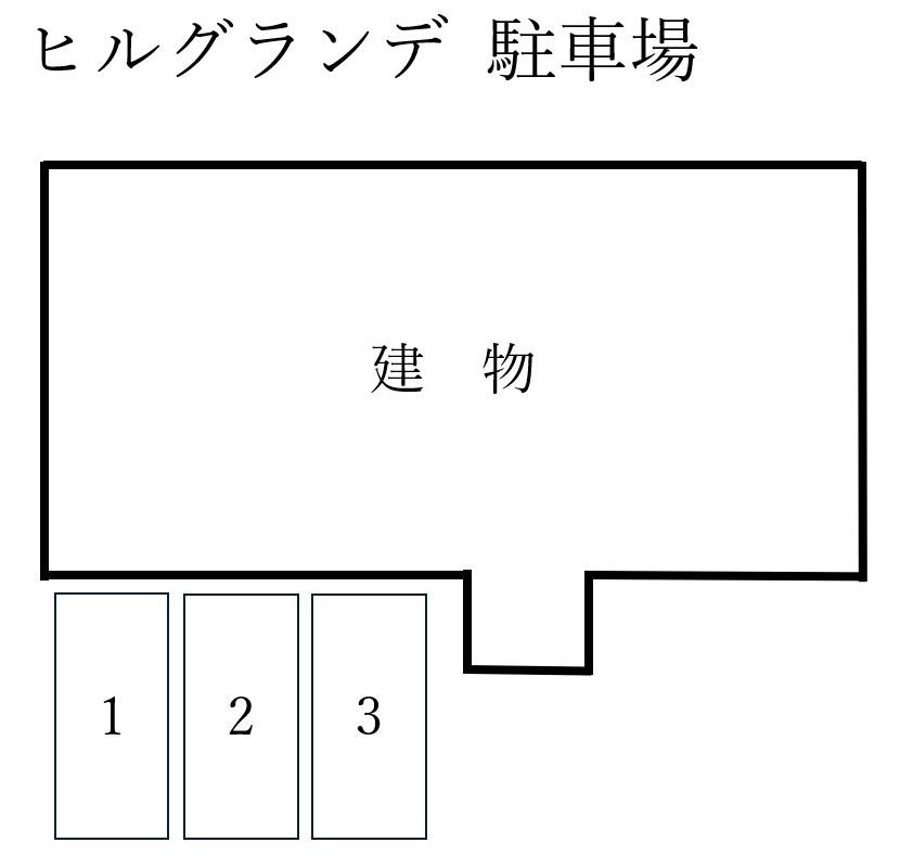 ヒルグランデ 駐車場の駐車配置図