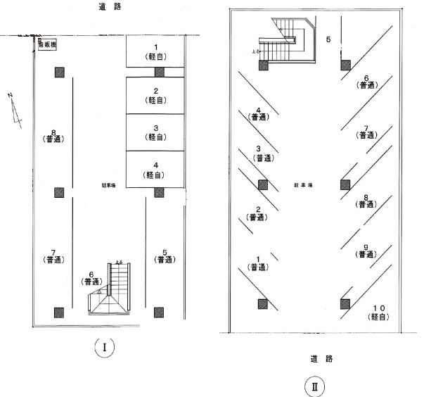 トーマスマンション宮城1の駐車配置図