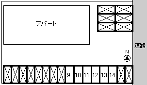 パストラル清住パーキングの駐車配置図