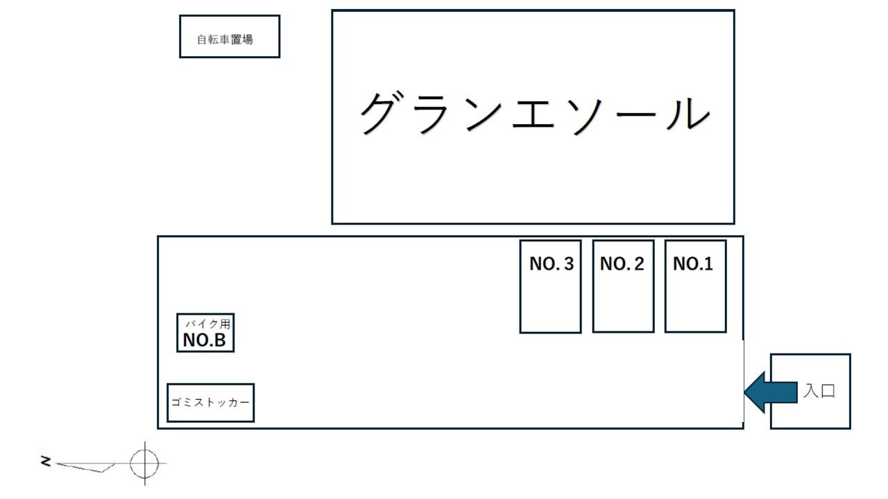 グランエソール駐車場の駐車配置図