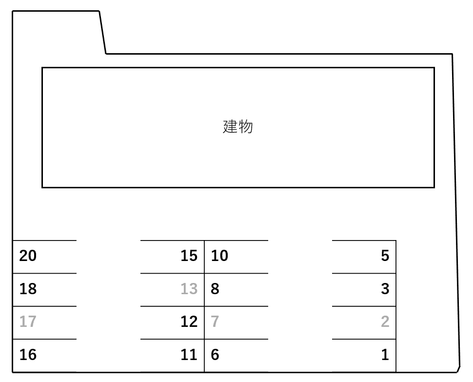 ダンデライオン Bの駐車配置図